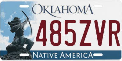 OK license plate 485ZVR