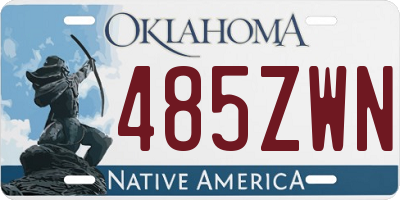 OK license plate 485ZWN