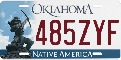 OK license plate 485ZYF