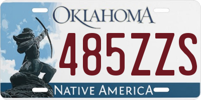 OK license plate 485ZZS