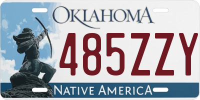 OK license plate 485ZZY