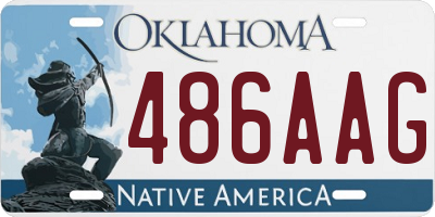 OK license plate 486AAG