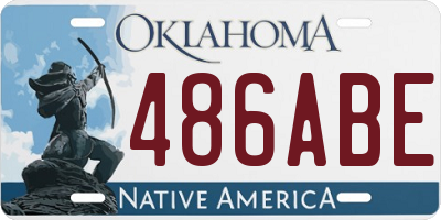 OK license plate 486ABE