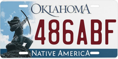 OK license plate 486ABF