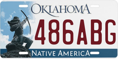 OK license plate 486ABG