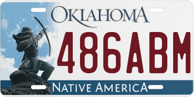 OK license plate 486ABM