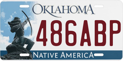 OK license plate 486ABP