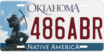 OK license plate 486ABR