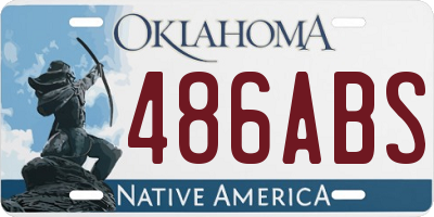 OK license plate 486ABS