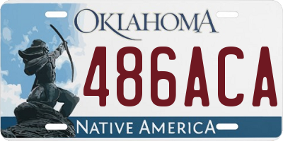 OK license plate 486ACA