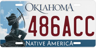 OK license plate 486ACC