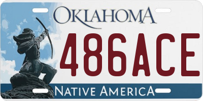 OK license plate 486ACE