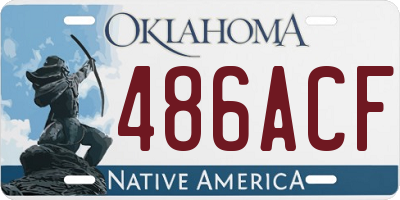 OK license plate 486ACF