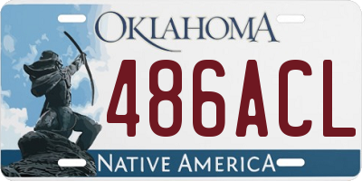 OK license plate 486ACL