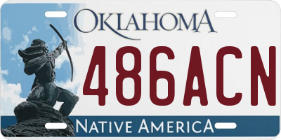 OK license plate 486ACN