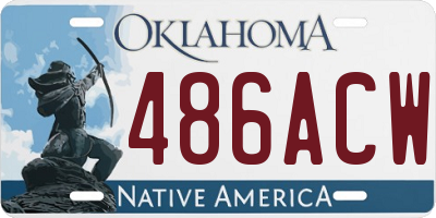 OK license plate 486ACW