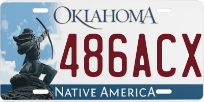 OK license plate 486ACX