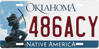 OK license plate 486ACY