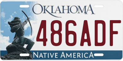 OK license plate 486ADF