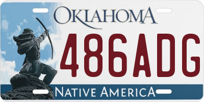 OK license plate 486ADG