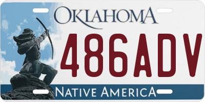OK license plate 486ADV
