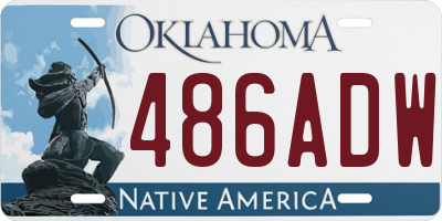 OK license plate 486ADW