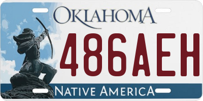 OK license plate 486AEH