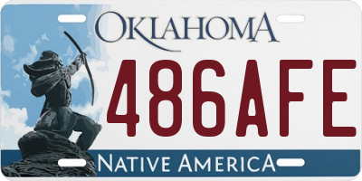OK license plate 486AFE