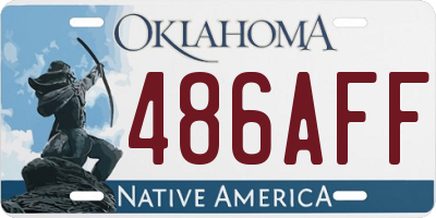 OK license plate 486AFF