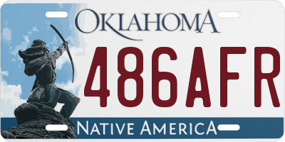 OK license plate 486AFR