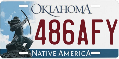 OK license plate 486AFY