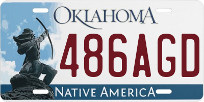 OK license plate 486AGD