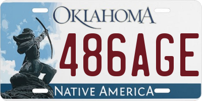 OK license plate 486AGE
