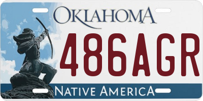 OK license plate 486AGR