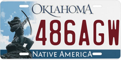 OK license plate 486AGW