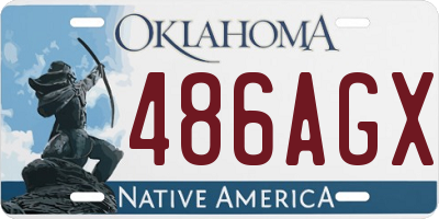 OK license plate 486AGX