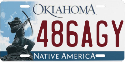 OK license plate 486AGY