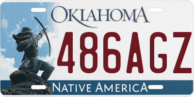 OK license plate 486AGZ