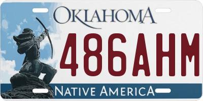OK license plate 486AHM