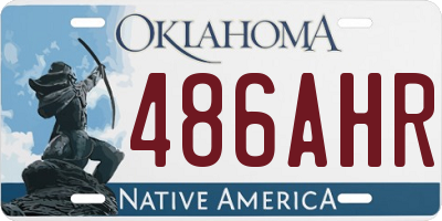 OK license plate 486AHR