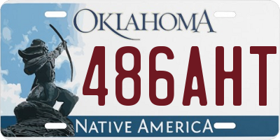 OK license plate 486AHT