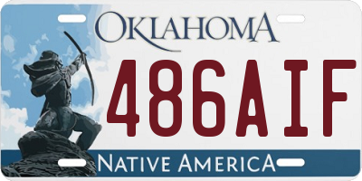 OK license plate 486AIF
