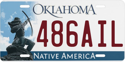 OK license plate 486AIL