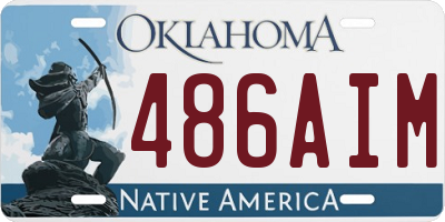 OK license plate 486AIM
