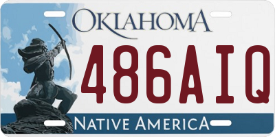 OK license plate 486AIQ