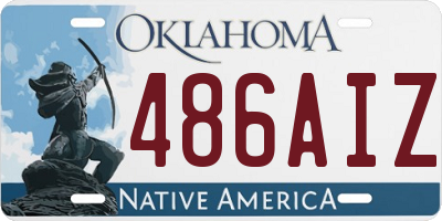 OK license plate 486AIZ