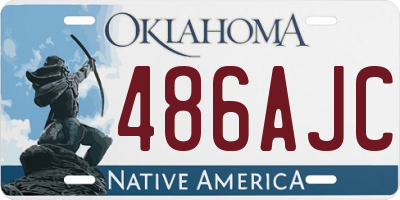 OK license plate 486AJC