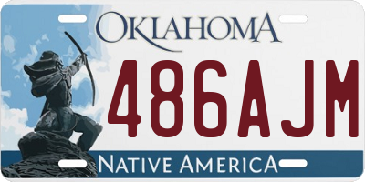 OK license plate 486AJM