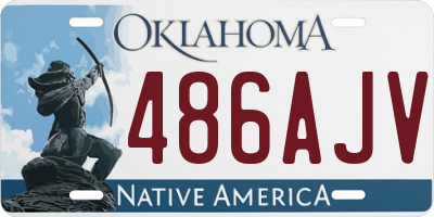 OK license plate 486AJV