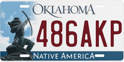 OK license plate 486AKP